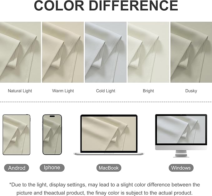 RYB HOME Extra Wide Outdoor Curtains for Patio Waterproof Heavy Duty Thermal Insulated in Summer Full Coverage Privacy for Gazebo, Cabana & Pergola, W100" x L108", Beige, 1 Panel RYBHOME
