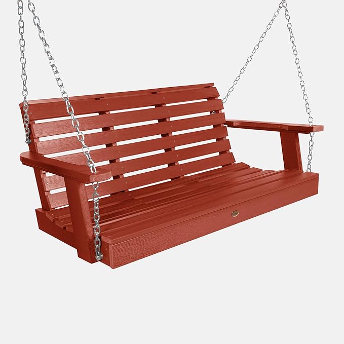 Highwood Weatherly Porch Swing, 4 Feet, Rustic Red highwood