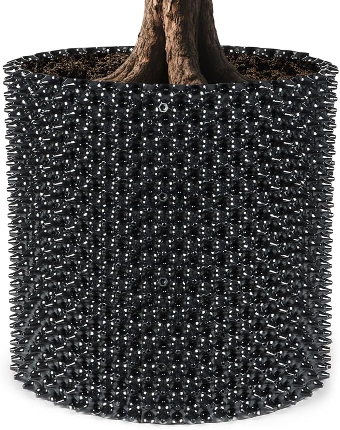 Air Pruning Containers, 40 Gallon Air Pruning Planters, Sturdy Plastic Roots Control Planter Container for Tree Grow Outdoor, Garden Self-Planting Planters, Size 24"x24", Black, 2P RooTrimmer