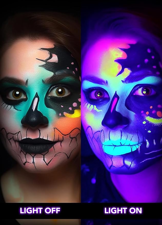 Elenora Halloween Spotlights Outdoor, 15W LED Black Light/Blacklight for Glow Party Body Paint Fluorescent Poster, 110V Plug-in Spot Light IP65 Waterproof Landscape Lighting for Yard Garden, 2 Pack Elenora