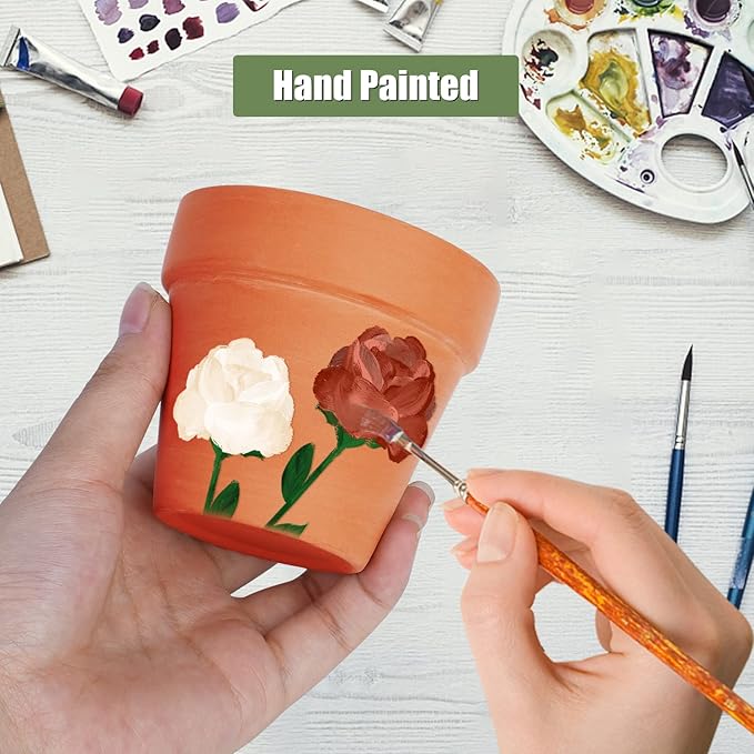 3 inch Plant Nursery pots Number of Items in a 20 Pack, with Drain, Succulent Seedling Planter, use with Indoor, windowsill, Terra Cotta red Flower pots Wedding Decoration Best Gift for Aunts KOAMLY