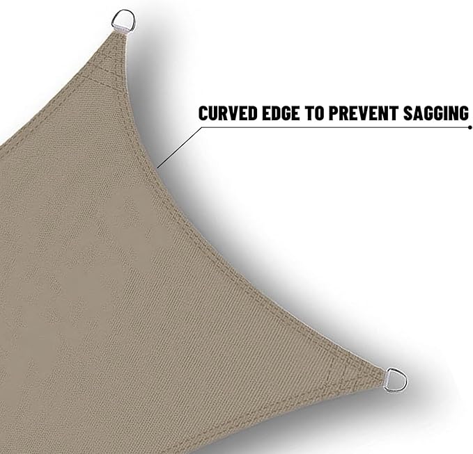 SUNNY GUARD Waterproof Sun Shade Sail 6' x 9' Taupe Rectangle UV Block Sunshade for Backyard Yard Deck Patio Garden Outdoor Activities and Facility(Customized) SUNNYGUARD
