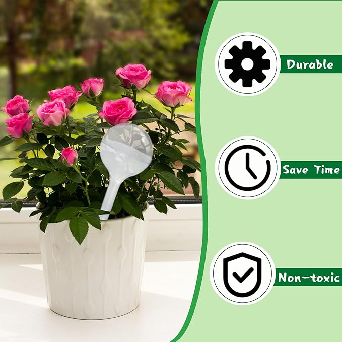 20 PCS Clear Plant Watering Globes,Plastic Self-Watering Bulbs,Self Watering Planter Insert Plant Accessories for Plants Indoor,Outdoor,Flowerpot,Home Garden(Large,Medium,Small) -PlantWateringGlobes-