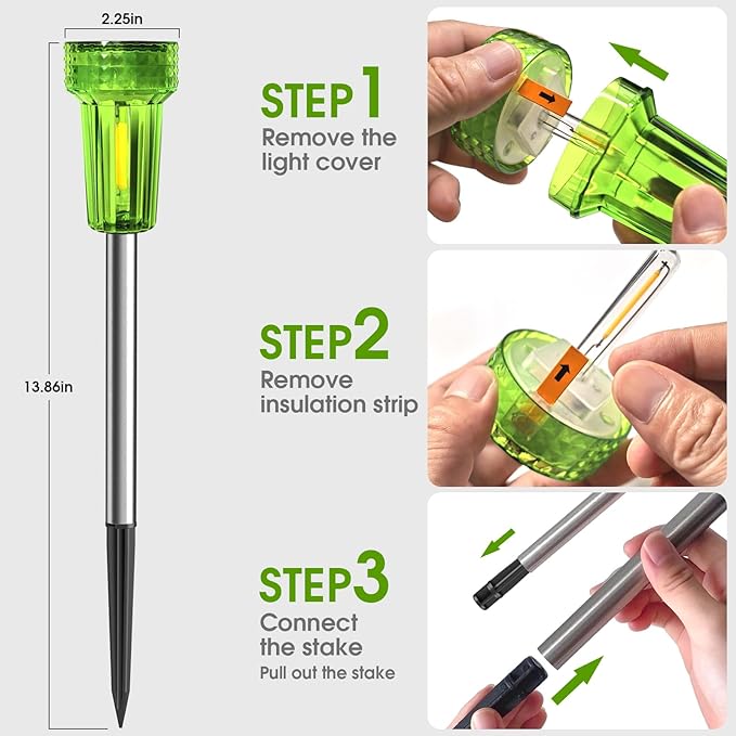 St Patricks Day Decorations Solar Pathway Lights Outdoor,Green Solar Lights LED Waterproof, St. Patrick's Day Solar Lights Auto Dusk-to-Dawn for Yard, Path, Garden, Walkway, Landscape 8 Pack DERAYSIONSolarLighting