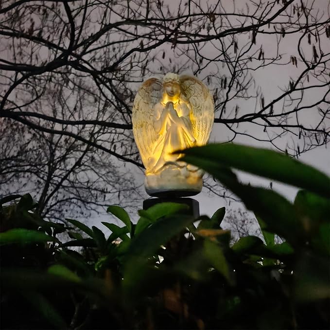 Garden Solar LED Light with Stake, Waterproof Outdoor Decor for Walkway Courtyard Party Decor, White Angel XURLEQ