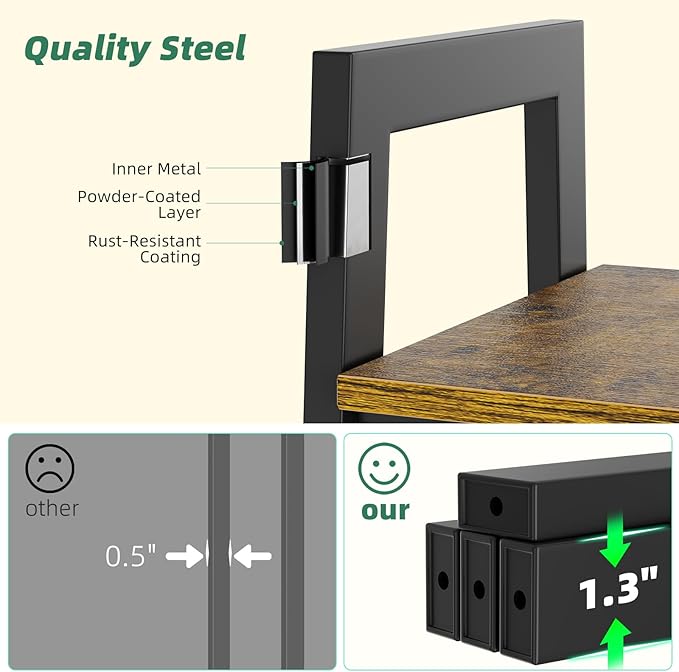 Simple Trending Tall Plant Stand Indoor with Grow Lights, 4 Tier Metal Plant Shelf for Multiple Flower Planter, Heavy Duty Ladder Plant Display Holder for Home Patio, Black SimpleTrending