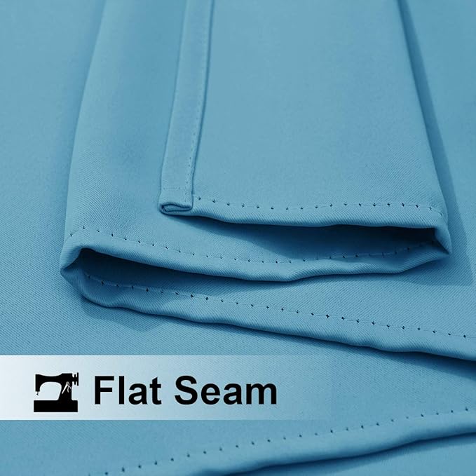 NICETOWN Outdoor Curtains for Patio Waterproof Set of 2, Silver Stainless Steel Grommet Blackout Weighted Outdoor Indoor Drapes Thermal Insulated for Balcony/Pool, W52 x L84, Teal Blue NICETOWN