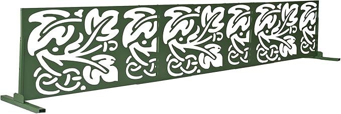 Oakland Living 6 ft. X 4 ft. Green Freestanding Metal Privacy Screen Room Divider Oakland+Living