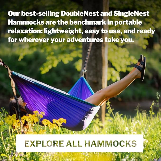ENO, Eagles Nest Outfitters DoubleNest Lightweight Camping Hammock, 1 to 2 Person, Special Edition Colors, ATC EaglesNestOutfitters