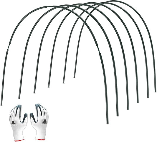 Gardzen Garden Hoops for Raised Beds Greenhouse Hoops, DIY Kit for Row Cover Garden Netting, All Season Plant Protection, 24 Pcs Gardzen