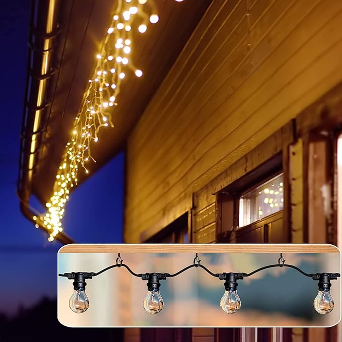 24 PCS Q-Hanger Hooks, Screw Hooks for Outdoor String Lights, Safety Buckle Design Cup Eye Hook for Hanging Christmas Lights, Plants, Wind Chimes, Mounted on Wall Ceiling, Include 1 Wing Nut Driver FSAH
