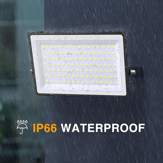 Onforu 120W LED Flood Light Outdoor, 12000LM Security Lights, IP66 Waterproof Outdoor LED Lights, 6500K Daylight White Floodlight for Garage Yard Garden Stadium Playground Arena(2 Pack) Onforu