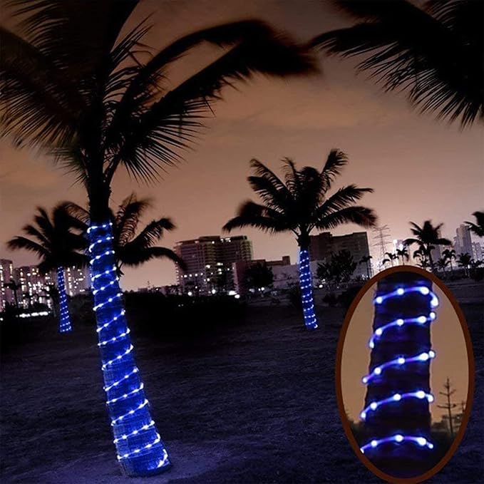 200ft LED Rope Lights Outdoor, 1440 LED Flexible Tube Lights with 8 Modes, Waterproof LED Rope Lighting for Outside, Garden, Patio, Bedroom, Party, Pool, Fences, Indoor Outdoor Decoration (Blue) Jnaurb