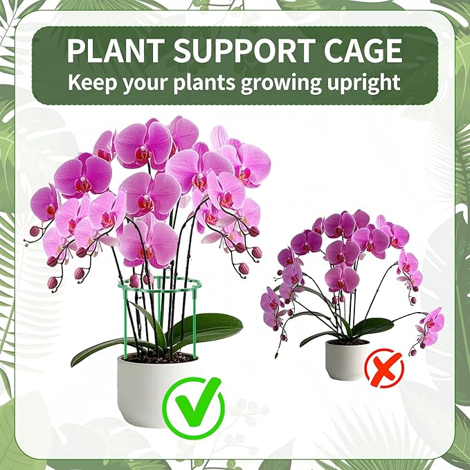 36 Pack Plant Support Stakes Sets - Versatile Plant Cages, Stackable Garden Flower Support， Small Plant Stakes for Indoor Plants,Tomato,Monstera, Peony, Hydrangea, Climbing Plants Rootora