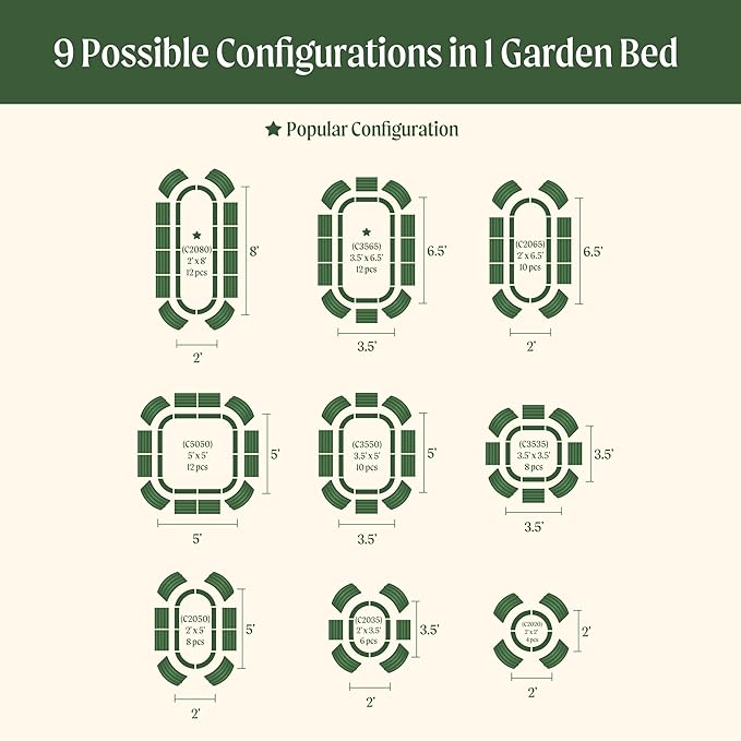 32" Extra Tall Raised Garden Bed Kits, 2 x 8 x 2.7ft Raised Planter Box Outdoor, 3.5 x 6.5 x 2.7ft Deep Root 9 in 1 Modular Metal Raised Beds for Gardening Vegetables Flowers Fruits - British Green VegoGarden