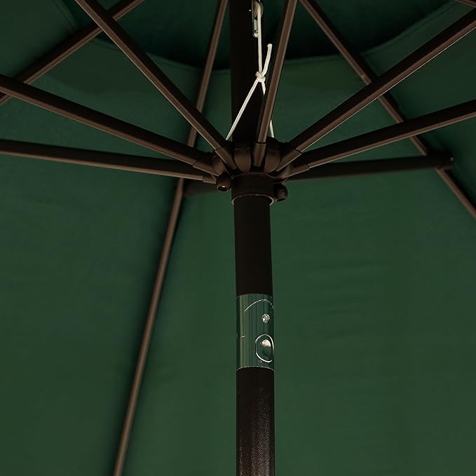 Blissun 9' Outdoor Patio Umbrella, Outdoor Table Umbrella, Yard Umbrella, Market Umbrella with 8 Sturdy Ribs, Push Button Tilt and Crank Blissun