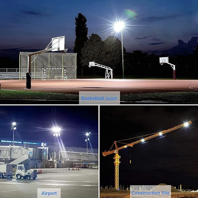 800W 2pack LED Flood Lights,3700 watt Equivalent 89500LM Super Bright Outdoor LED Arena Lights 100-277V IP65 Waterproof 5000K Daylight Commercial Lighting for Stadium,Backyard, Parking lot etc XYCN
