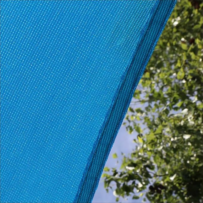 Amgo Custom Size 9' x 18' x 20.1' Blue Right Triangle Sun Shade Sail Order to Make Canopy Awning UPF50+ AGSLT, 95% UV Blockage, Water & Air Permeable, 200GSM Commercial Standard (We Customize) Amgo