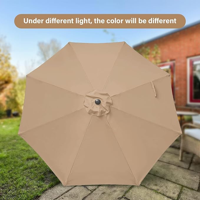 Simple Deluxe 9' Patio Umbrella Outdoor Table Market Yard Umbrella with Push Button Tilt/Crank SimpleDeluxe