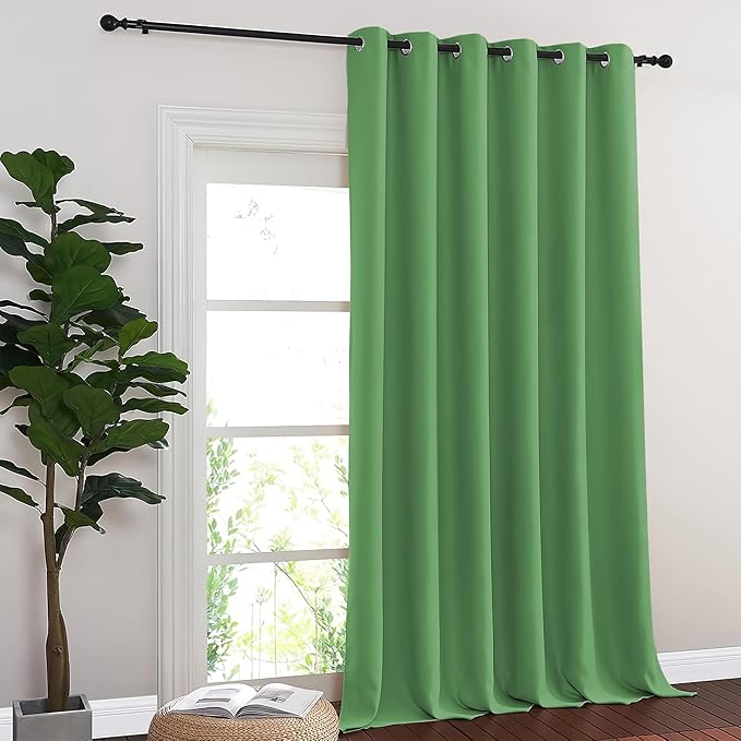 NICETOWN Froest Green Blackout Curtains for Bedroom 95 Inch Length - Thermal Insulated Room Darkening Privacy Grommet Window Drapes for Boys Room, Set of 1 Panel, 80 x 95 Inch NICETOWN
