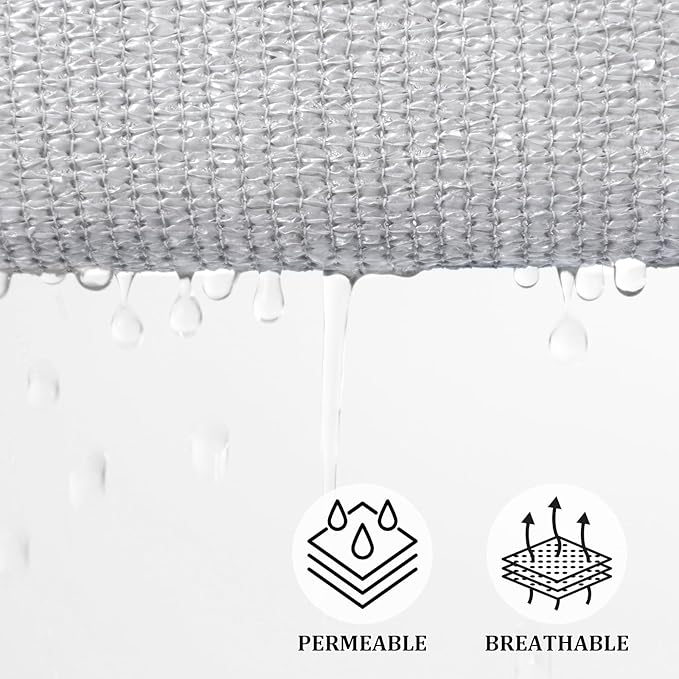 Shade&Beyond Triangle Sun Shade Sail 16'X16'X16' Permeable Canopy Light Grey for Patio Garden Yard Deck Pergola (We Make Custom Size) ShadeBeyond