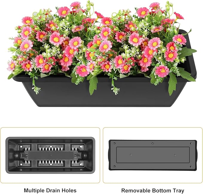 3 Tier Vertical Garden Planter Small Raised Garden Bed Freestanding Plastic Raised Planter Boxes Herb Planter Stand with Removable Tray for Indoor Outdoor Herbs Flowers Vegetables Plants Grey BTY