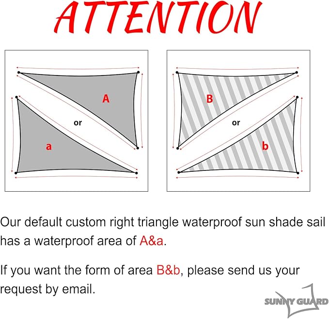 SUNNY GUARD Waterproof Sun Shade Sail 12'x18'x21.6' White Right Triangle UV Block Sunshade for Backyard Yard Deck Patio Garden Outdoor Activities and Facility(Customized) SUNNYGUARD