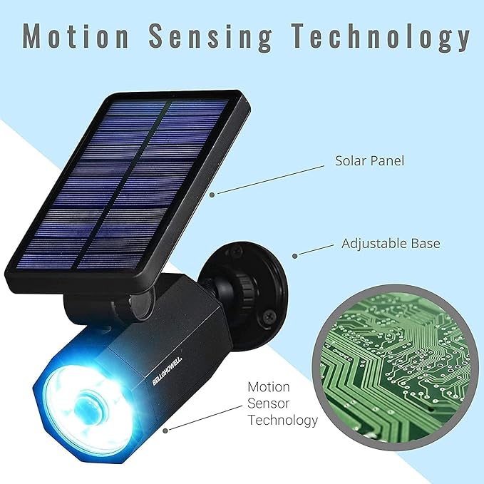 Bell+Howell Bionic Spotlight Motion Solar Spot Lights Outdoor Waterproof, Landscape Light, Outdoor Solar Yard Lighting Weather Resistant, Super Bright LED Lights, for Garden, Lawn As Seen On TV BellHowell