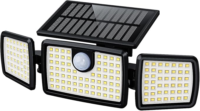 MIHANI Solar Lights Outdoor, Solar Motion Deck Lights Outdoor for Deck with High Brightness, Larger Built-in Tempered Glass Solar Panel, Sensitive PIR Motion Inductor (Non-Remote,1 Pack) MIHANI