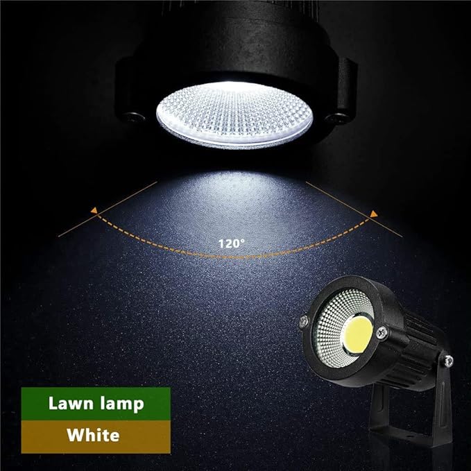 Z LED Landscape Lights,5W Outdoor Pathway Garden Yard Spotlight,IP65 Waterproof Garden Floodlight,Outdoor Spotlight with Stake,UL Cord 5-ft with Plug 6500K Daylight White(Pack of 4) Z