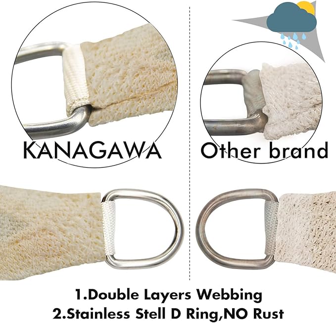 KANAGAWA 21'X22' Cream Custom Size Sun Shade Sail Rectangle UV Block Canopy Cover for Patio Backyard Lawn Garden Outdoor (Customized Available) KANAGAWA