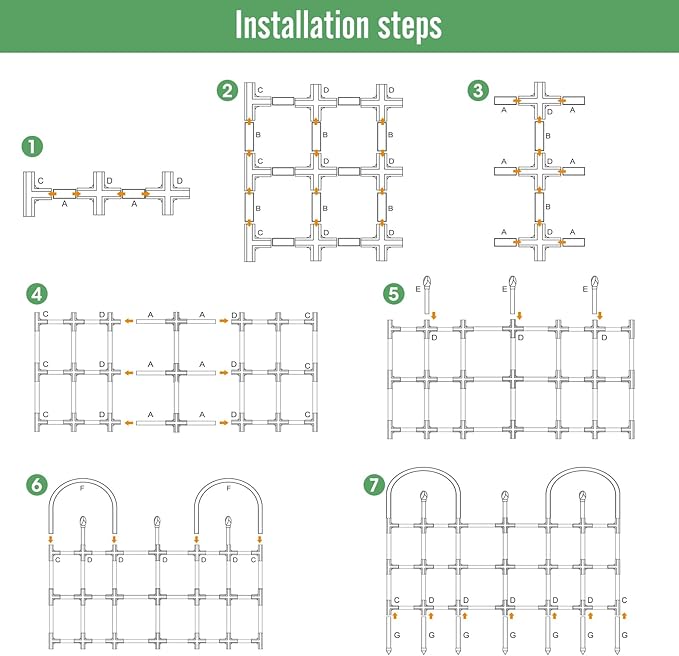 Trellis for Climbing Plants Outdoor,47.2" H Garden Trellis,Rustproof Garden Arch Trellis Cucumber Tomato Support Structure for Raised Bed MQHUAYU