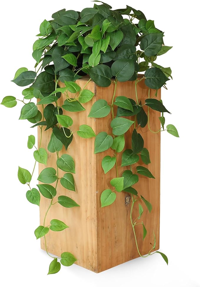 alyptus Fake Pothos Hanging Plants – 33" Set of 2 Faux Ivy Vines with Pots Realistic Silk Devil’s Ivy for Indoor Décor Low Maintenance Artificial House Plants for Home Bathroom or Office - Green ALYPTUS