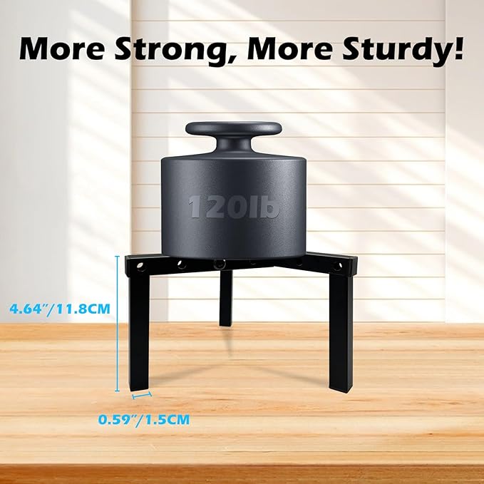 Three Legs Adjustable Metal Plant Stand for 5"-10" Plant Pot – Indoor & Outdoor (Black, 1 Pack) DDPow