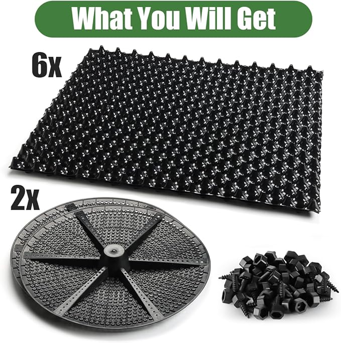 Air Pruning Containers, 40 Gallon Air Pruning Planters, Sturdy Plastic Roots Control Planter Container for Tree Grow Outdoor, Garden Self-Planting Planters, Size 24"x24", Black, 2P RooTrimmer