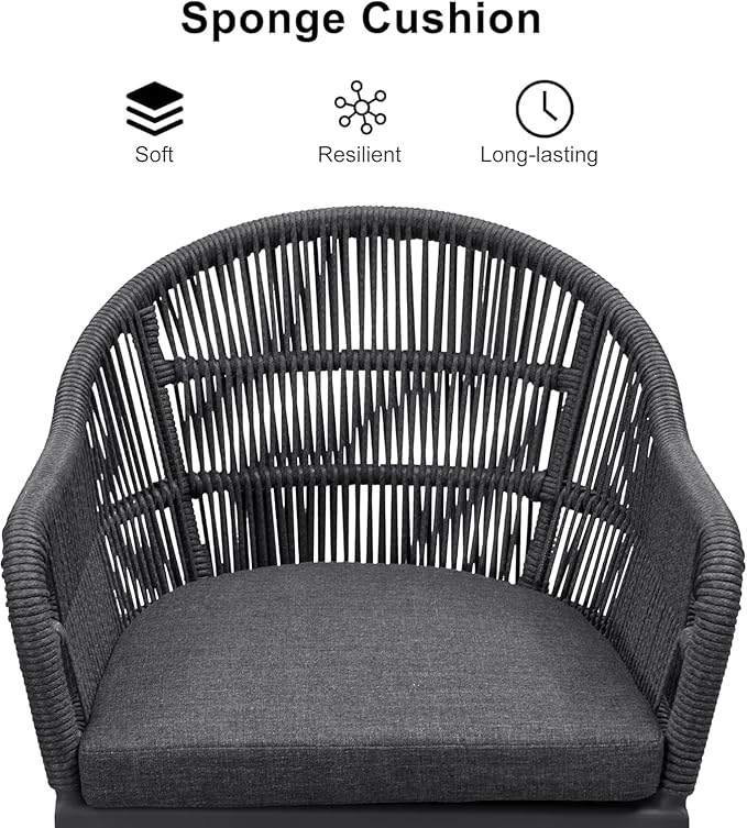 PURPLE LEAF 9 Piece Longer Patio Dining Set with Outdoor Aluminium Dining Table and Woven Chairs Modern Metal Furniture Cushions Sets for Garden Yard Indoor Decor Kitchen Gray PURPLELEAF