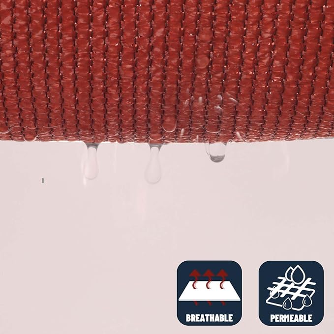 SUNNY GUARD Custom Size 6'x8' Terra Red Sun Shade Sail Rectangle UV Block Shade for Backyard Yard Patio Deck Garden(Customized) SUNNYGUARD