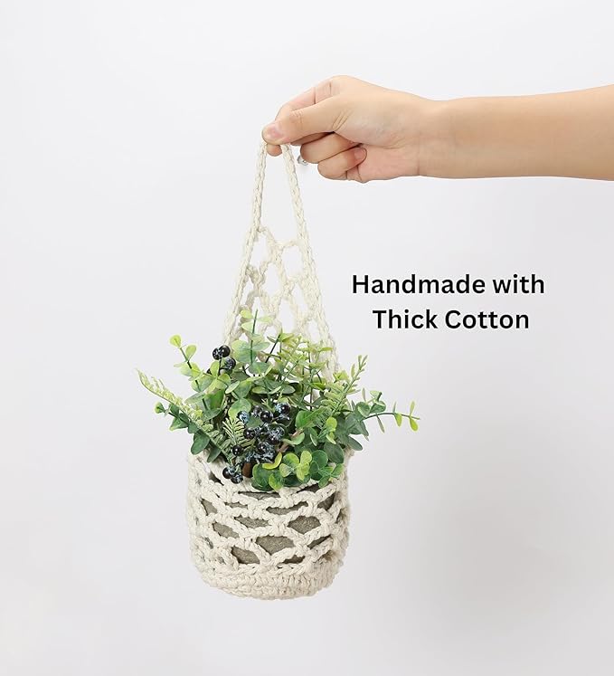 3 Packs Hanging Planters for Indoor Plants up to 4 in., Wall Plant Holder | Plant Hanger Indoor, Wall Planters for Indoor Plants, Hanging Plant (3PK, for 4 inch Pot) Shineloha