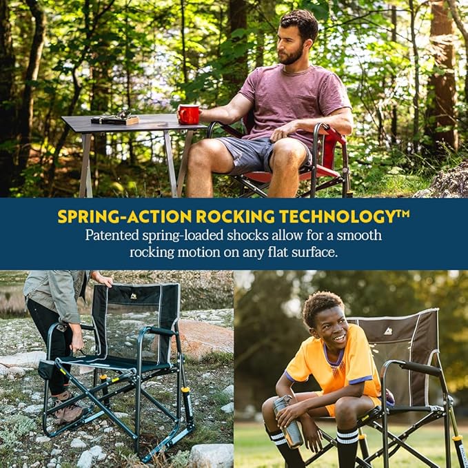 GCI Outdoor Freestyle Rocker Outdoor Rocking Chair with Beverage Holder GCIOUTDOOR