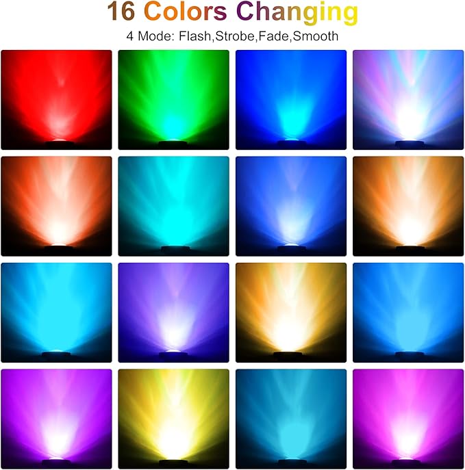 RGB Pond Lights with Timer, LED Underwater Submersible Colorful Landscape Spotlights, 98ft Remote Control IP68 Waterproof Fountain Lights for Fish Aquarium Tank Garden Yard Pool (Set of 2) CREPOW