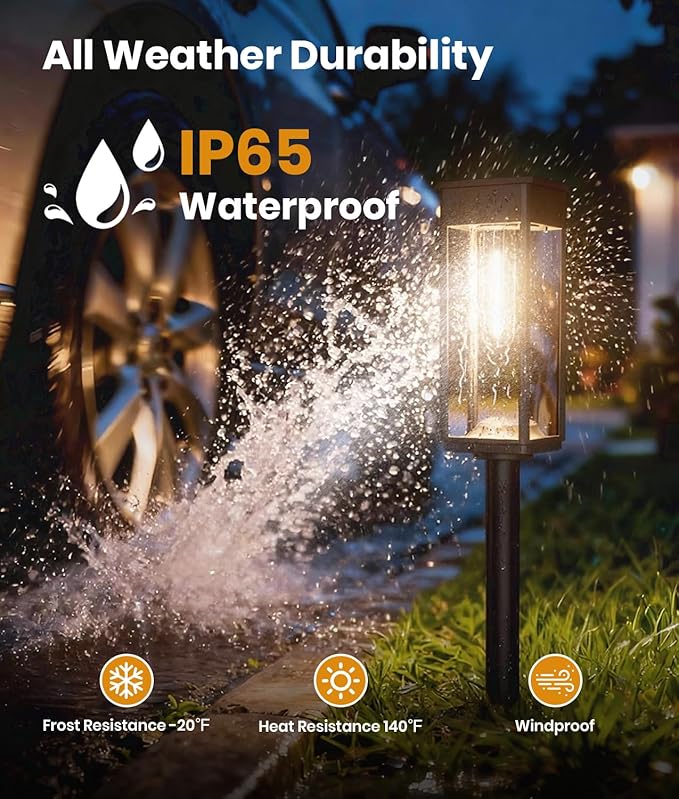 Solar Pathway Lights Outdoor, 4 Pack Bright Solar Lights Outdoor, IP65 Waterproof Solar Garden Lights Solar Powered Landscape Lighting for Yard Patio Walkway Driveway Pathway (Warm White) Professionalproductionofsolarlightsoutdoor%EF%BC%9A%EF%BC%89