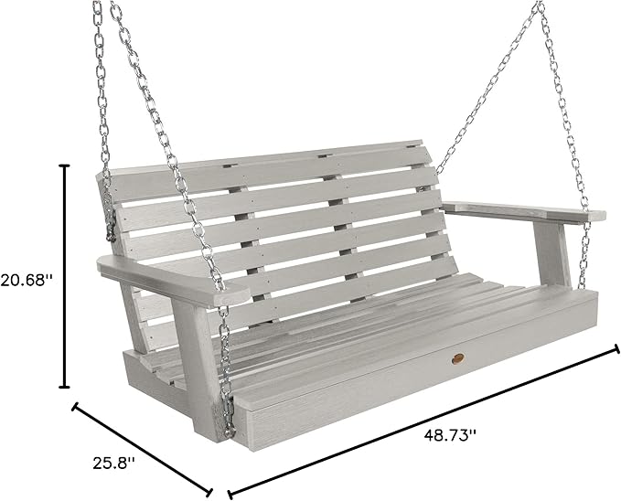 Highwood Weatherly Porch Swing, 4 Feet, Harbor Gray highwood