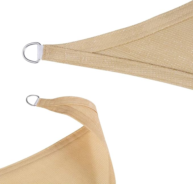 SUNLAX Sun Shade Sail 13' x 13' x 13' Sand Triangle Canopy Sail Shade Cover UV Block Permeable Sunshade Outdoor for Patio Backyard (We Make Custom Size) SUNLAX