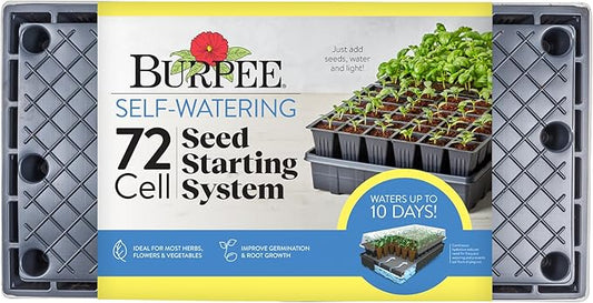 Burpee Self-Watering Seed Starter Tray, 72 Cells Burpee