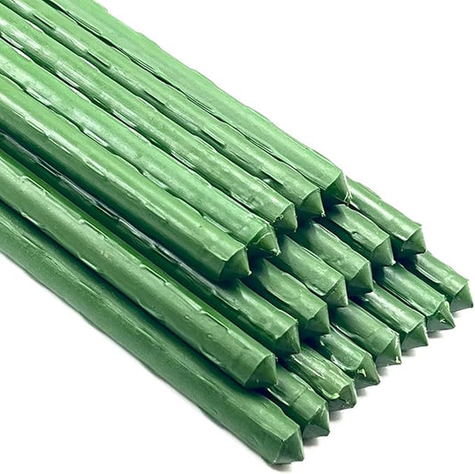 Garden Plant Stakes 48 Inch 4Ft Tomato Stakes, 20 Pack Steel Plant Stick Support for Growing Climbing Plants, Garden Fences Poles Rootora