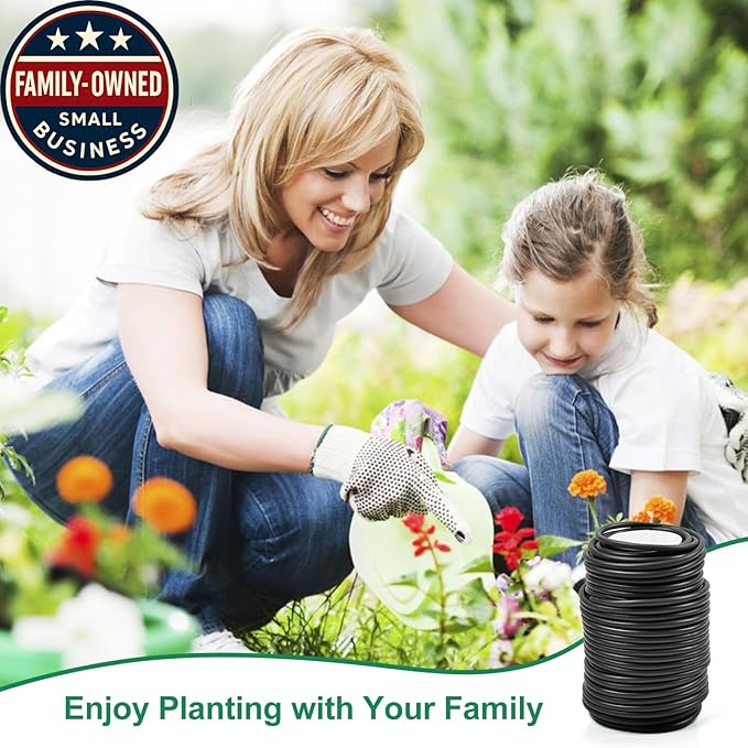 Decoroca Soft Plant Ties for Support - 65.6' Reusable Waterproof Plant Wire, Garden Twist, Office Organization and Decoration Binding（3pcs/Black） Decoroca