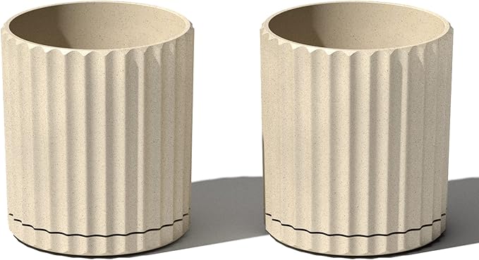 Veradek Demi Series Demi 6" Planter w/Tray - Sand, 2 Pack VeradekOutdoor