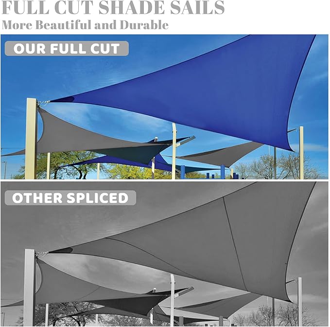SUNLAX Custom Size 8' x 19' Beige Sun Shade Sail Canopy Commercial Rectangle Sail Shade Fabric for Patio Garden Backyard Pool (Customized) SUNLAX