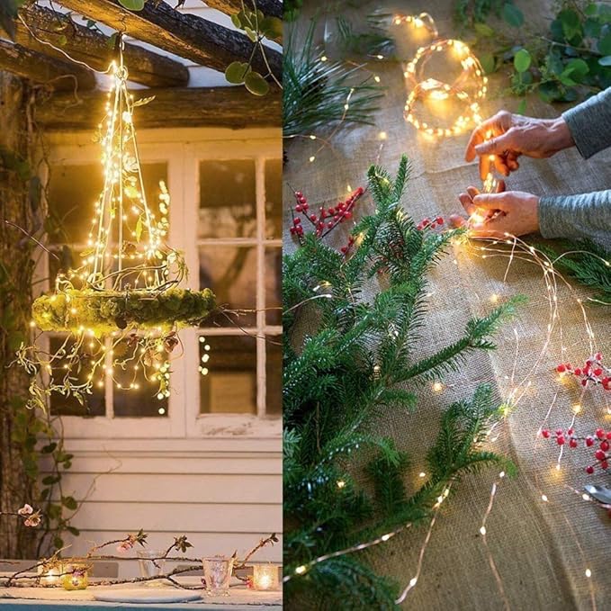ZNYCYE Solar Waterfall Fairy Bunch Lights Outdoor Waterproof 200LEDs 8 Modes Watering Can Light (NO CAN), Solar Powered String Lights Firefly Vine Garden Decorations Gardening Gifts for Mom ZNYCYE