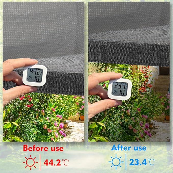 90% Shade Cloth Sun Shade Fabric Privacy Screen Shade Cover for Patio Garden Pergola Shade Cover Canopy with Gromments eMERIT